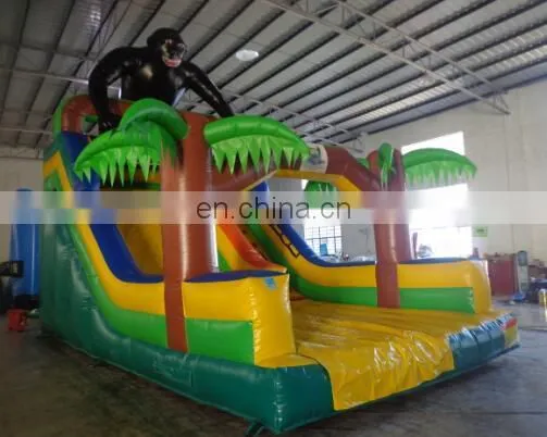 Single Lane Hot Sale Jungle Gorilla Inflatable Slide photo-2