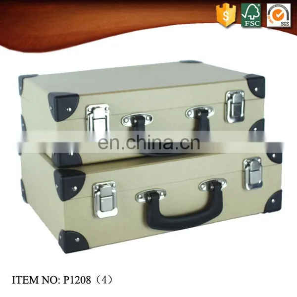 Kraft Cardboard Suitcase Box With Lock photo-2