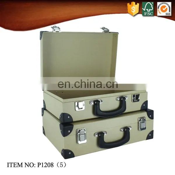 Kraft Cardboard Suitcase Box With Lock photo-3