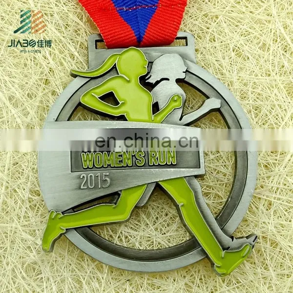 Zinc Alloy Die Cut Hollow Bronze Running Metal Custom Sports Medal With Hanger photo-3