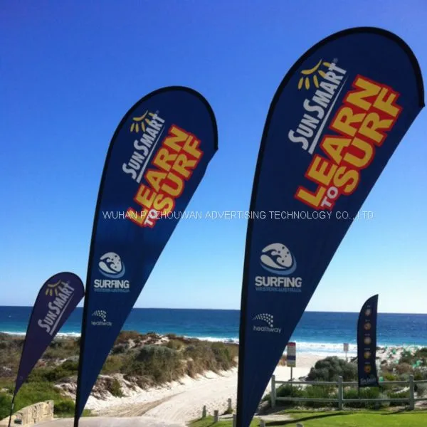 Wholesale Bow Flags Outdoor Advertising Promotional Teardrop Beach Flags photo-3