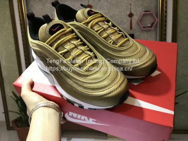 NIKE AIR MAX 97 Metallic Gold Cheap Nike Shoes From China photo-3