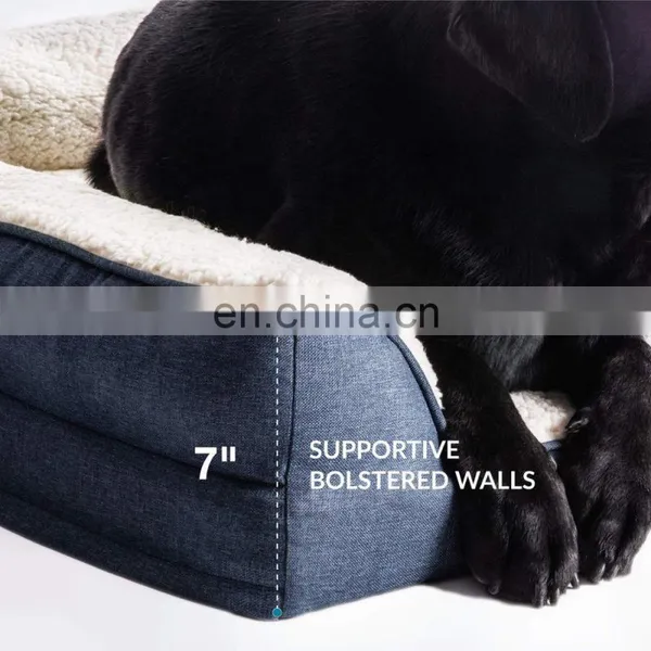 Orthopedic Dog Bed Luxury Pet Bed Bolster Couch Dog Beds With Washable & Removable Cover, Nonskid Bottom photo-7