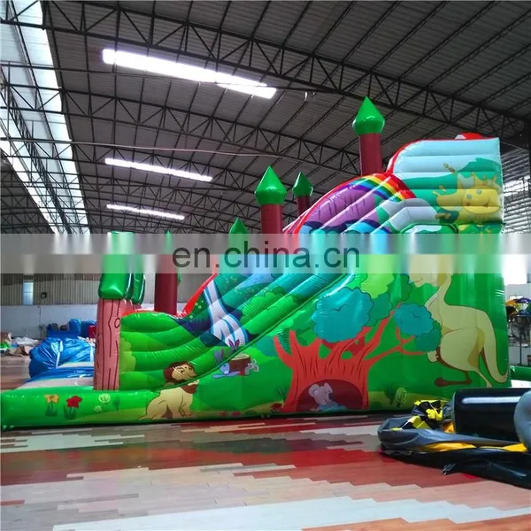 Outdoor Animated Cartoon Theme Buy Inflatable Slide With Tree House photo-5
