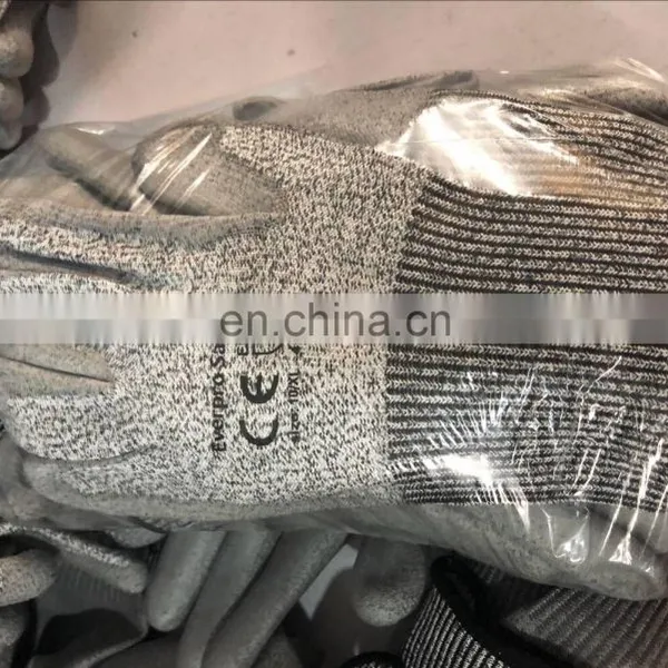 Ansi Level 5 PU Dipping Puncture Resistant Gloves For Construction photo-5