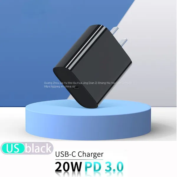 PD 20W USB-C Power Adapter Charger US EU Plug Black Color photo-4