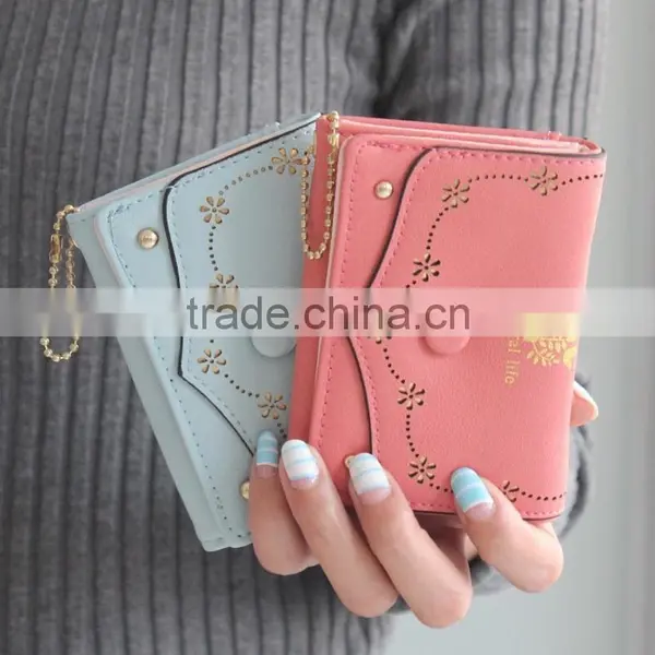 Hot Sell New Fashion pu Leather Women Wallets Trendy Long Design Leather Wallets for Women