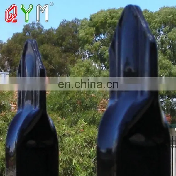 Spear Top Weld Picket Fence Square Post Hot-dip Galvanized and Powder Coated photo-4