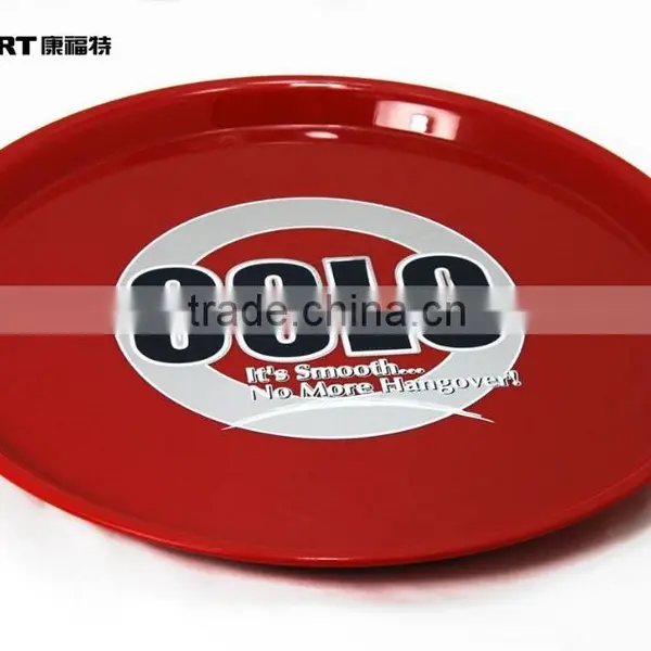 Red Round Big Food Hard Plastic Crawfish Barware Serving Trays photo-4
