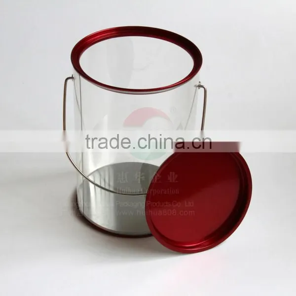 PVC Plastic Tube Tin Box With Handle