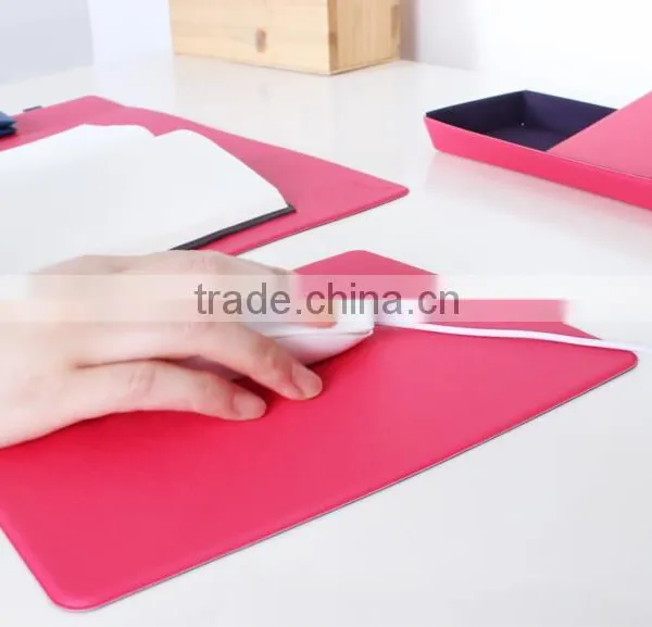 Lovely Style High Quality Saffiano Leather Mouse Pad Mouse Mat Mousepad Wholesale photo-3
