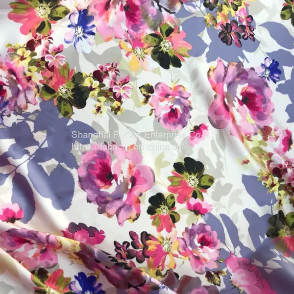 Fashion New Flower Design Digital Kids Printed Poplin Cotton Fabrics photo-2
