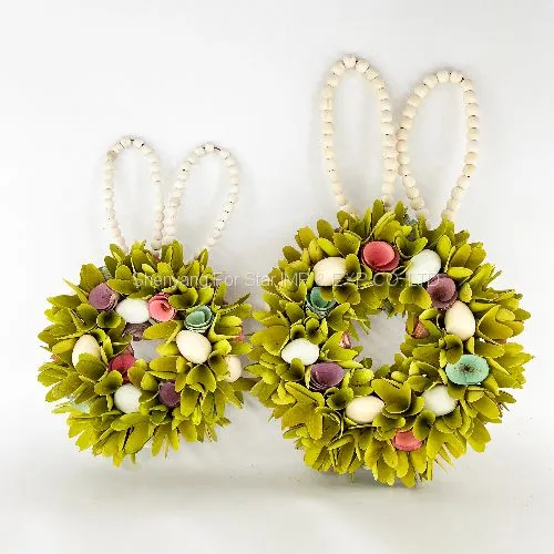 Shenyang For Star Factory Suppliers Spring Easter Decoration Home Wreath Indoor Easter Rabbit Wreath