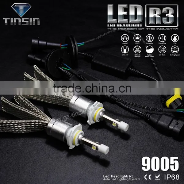 New Arrivals 40W 4800lm Waterproof R3 Plug And Play Car LED HeadLight H4 H7 H11 9005 9006 H1 H3 H13 9004 9007 for Toyota Land photo-4