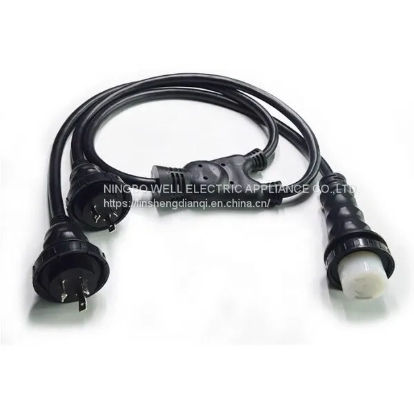 Marine Shore Adapter Cord Set STW 10/3 1FT Y-Adaport 30A to 30A photo-3