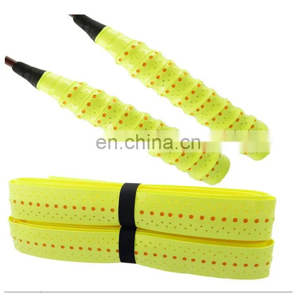 Wholesale Cheap Price Overgrip Double Layer PU Leather Colorful Anti Slip Badminton Tennis Overgrip photo-4