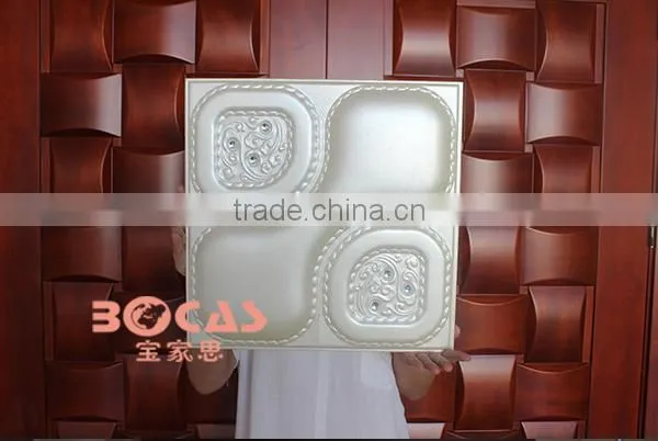 3d Home /hotel/ktv Decor Art Textured Recycled Plastic Insulated Interior Wall Panel photo-4