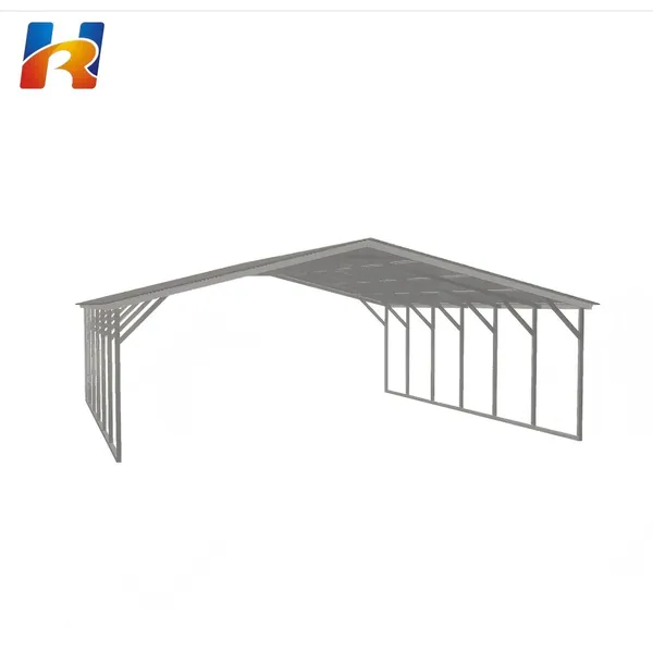 Cheap Prefab Waterproof Carport Steel Structure Mobile Car Garage Steel Structure Garage photo-3
