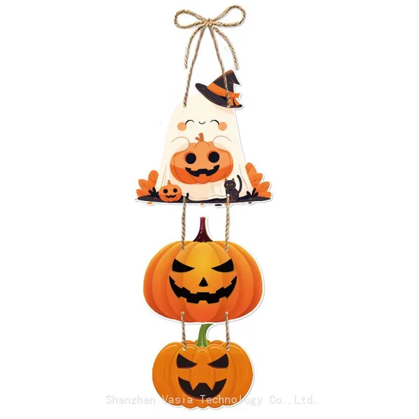 Cute Halloween Paper Door Hangings - Bat & Pumpkin Designs, Bulk for Kids' Party Decor photo-5