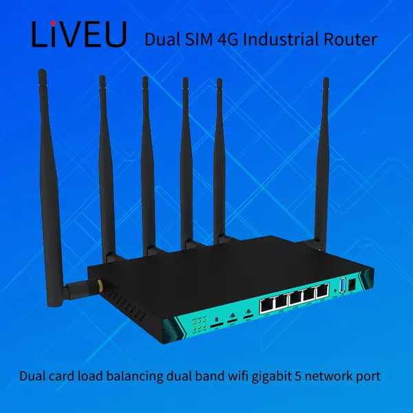 Liveu Commercial Triple-network Compatible High-speed 4g Plug-in Router, Intelligent Dual-mode and Dual-band Gigabit Wireless Router, Dual-sim 4g Industrial Router With Load Balancing, Gigabit 5-port, Dual-band Wi-fi photo-2