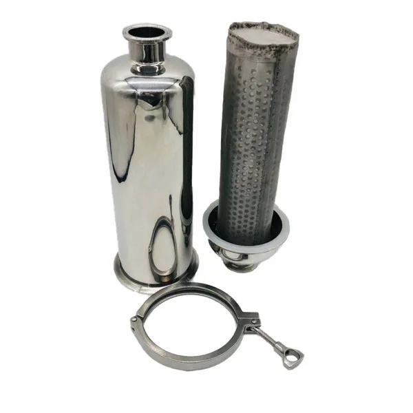 304 stainless steel milk pump loading filter with quick-connect threaded joints dn40 and dn50, in stock