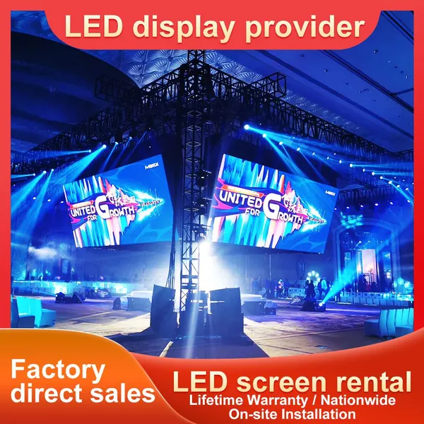 Аренда LED-экрана для сцены, комбинируемый, разборный, портативный и легко укладываемый экран для использования как внутри, так и снаружи, предназначенный для свадеб, выставок, концертов и прочих мероприятий с бесшовным стыком