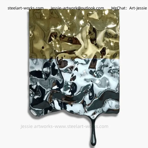 Wellness Center DecorationMetal Grinding ProcessCustom Sculptural Wall Art photo-3