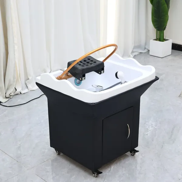 Japanese Head Spa Shampoo Basin Sink With Water Circulation 220V 50Hz 800W Pump Salon Equipment photo-2