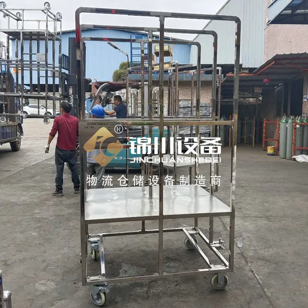 Stainless Steel Trolley, 304 Stainless Steel Material Handling Cart for Food & Pharmaceutical Workshop, Custom Stainless Steel Transfer Trolley photo-4