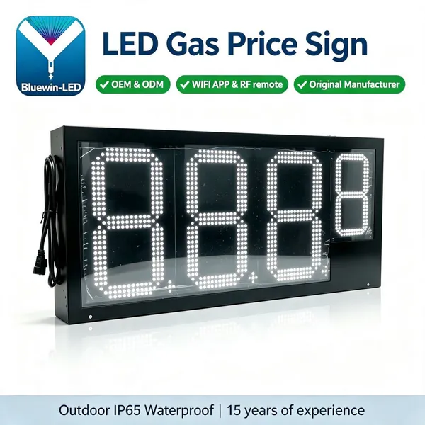 Custom LED Gas Price Board 8.88 88.88 888.88 Formats Install Gas Station photo-5