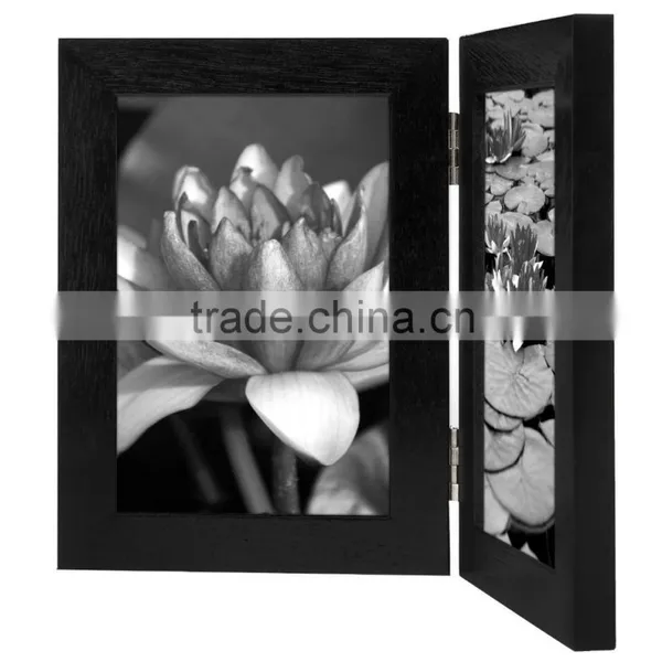 Elegant Black Hinged Picture Frame With Glass Front photo-2