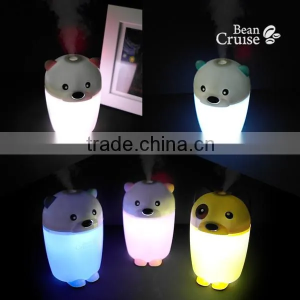 USB Mini Cartoon Portable Humidifier With Night Light photo-3