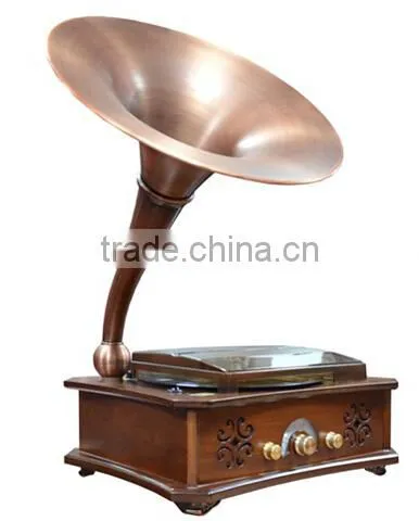 Retro Wooden Gramophone