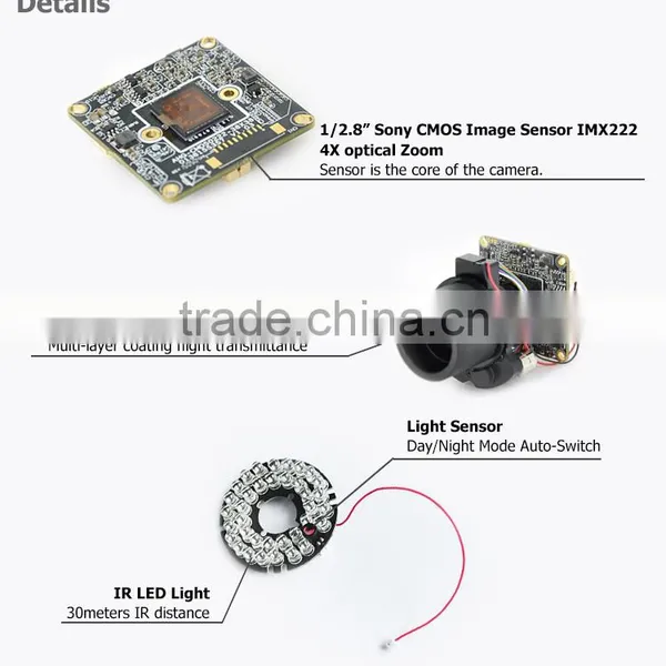 Home Security 2.1 Megapixel Ahd Outdoor IP66 Metal Casing Motorized Zoom Ahd Camera photo-2