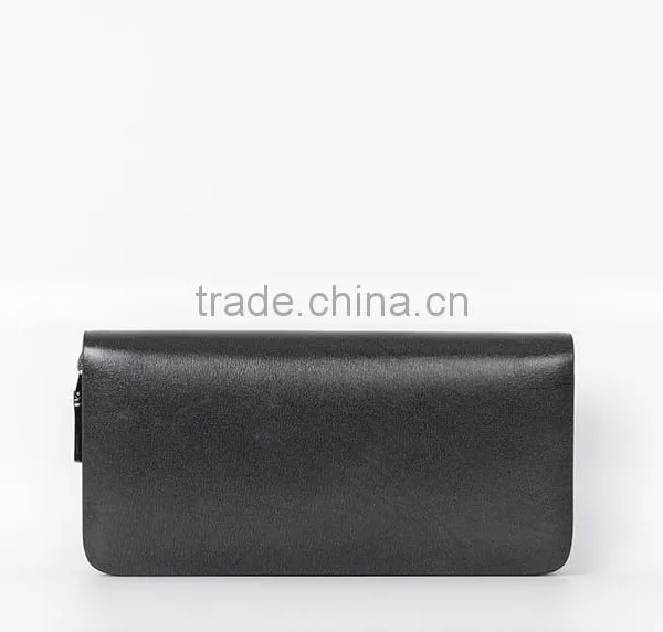 Genuine Leather Men Wallets Business Card Holder Coin Purse Men's Long Zipper Wallet Leather photo-4