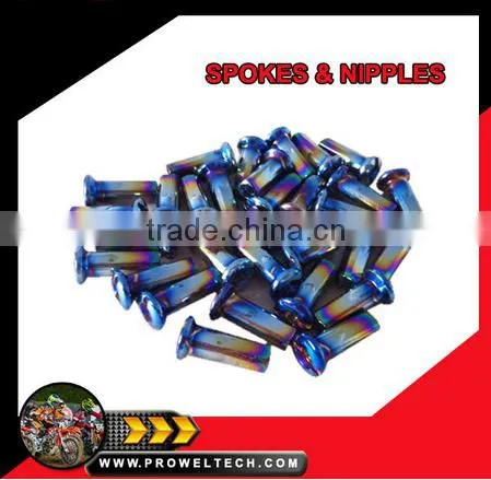 Rainbow Color Aluminium Spoke Nipples for Off-road Bike