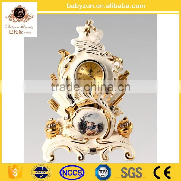 Luxury Ceramic European High-quality Classical Polyresin Clock photo-2