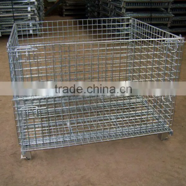 Foldable Galvanized Wire Pallet Cage