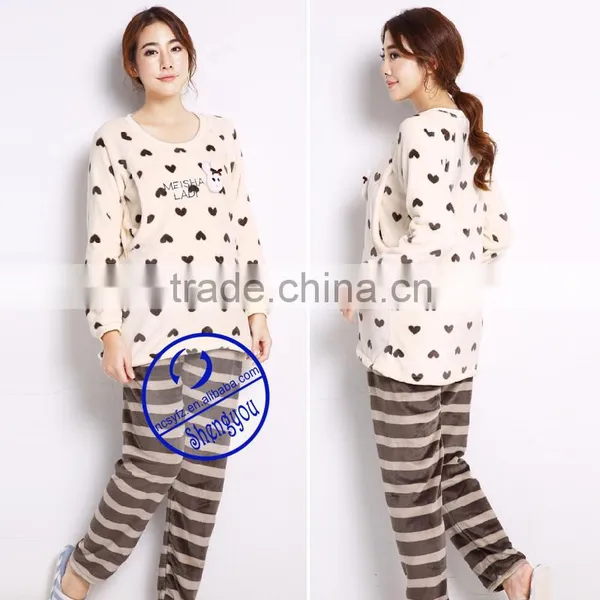 Custom Made Wholesale High Quality Coral Fleece Maternity Set photo-2