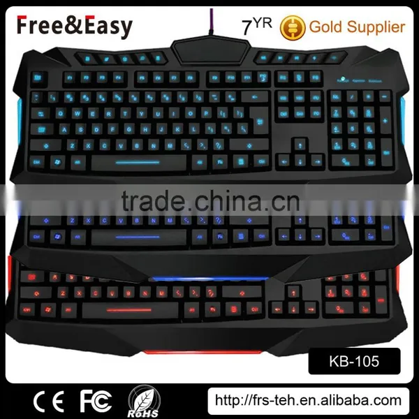 Multimedia Colorful Led Backlit Ergonomic Computer Keyboard photo-6