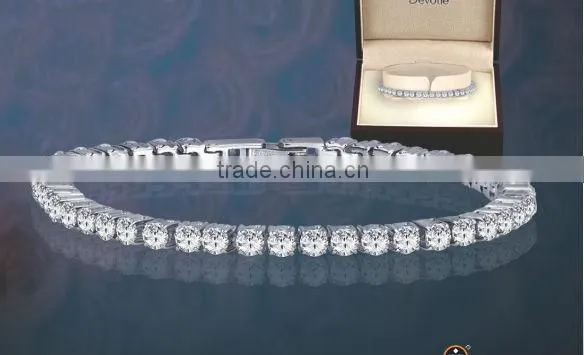 18 K WHITE GOLD DIAMOND TENNIS BRACELETTE