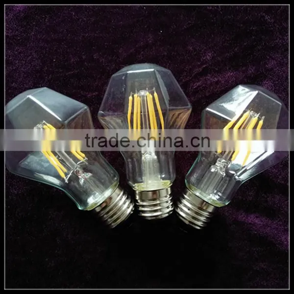 A60/A19 LED Filament Bulb E27/B22 8W Diamond Shape Bright Decorative photo-2