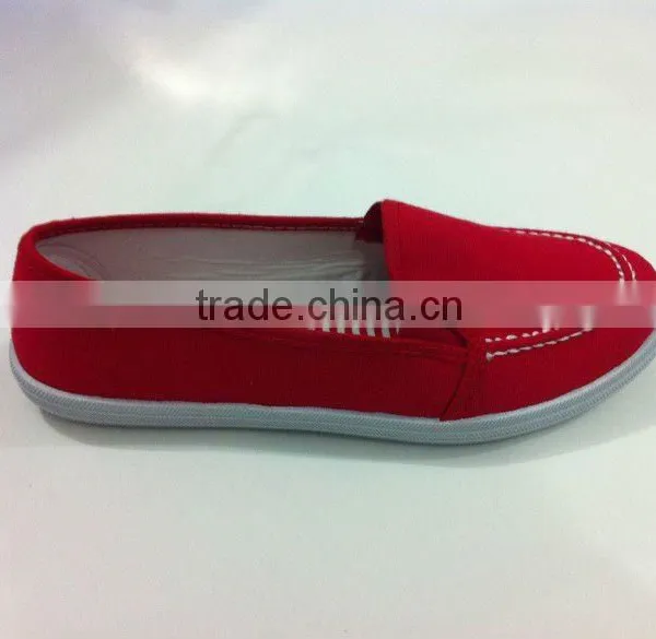 Ladies Fashion Canvas Injection Shoes for Wholesale