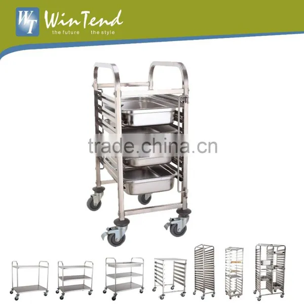 Kitchen Bread Wire Storage Basket Trolley Wire Basket With Wheels photo-2