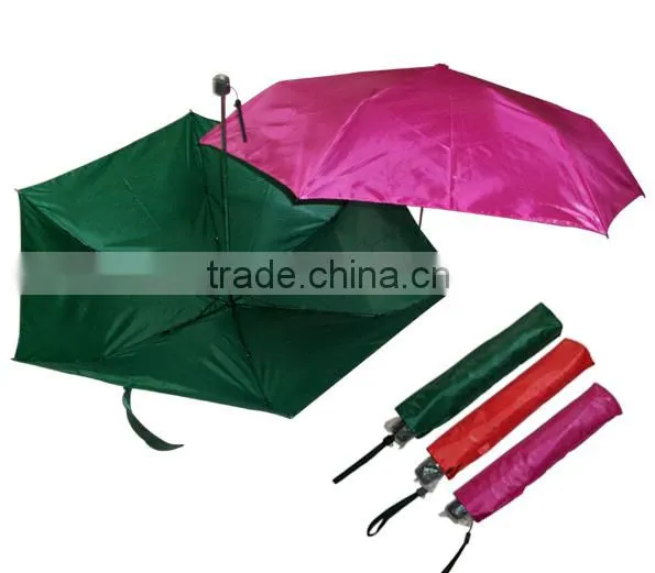 Cheap Compact 3fold Manual Open Umbrella