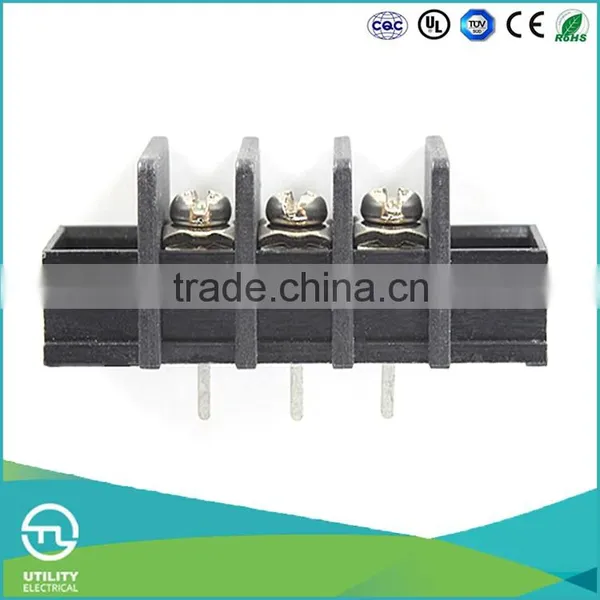 UTL Hot 8.255mm Pitch Black Single Row Brass PCB Screw Terminal Block 20A 300V photo-3