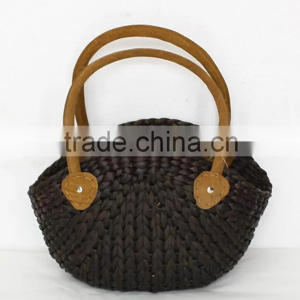 Hot Handmade Water Hyacinth Women Handbag photo-4