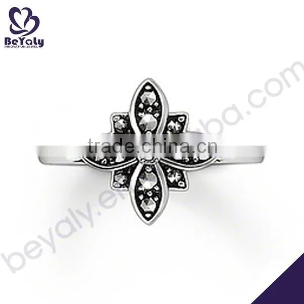 Silver Jewelry Ring Wholesale Beautiful 925 Silver Ring With Inlaying Diamond