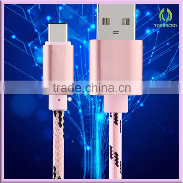 2016 Fashion Portable Fast Charging Nylon Cable Type-C to USB2.0 Data Line photo-2