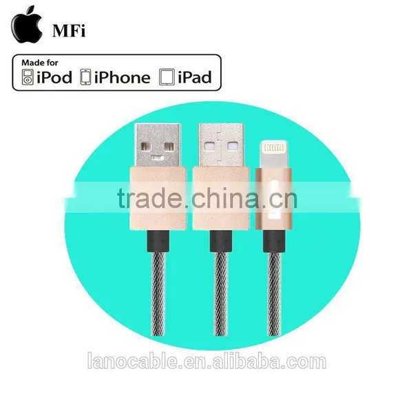 Aluminum Casing Nylon Braided Jacket MFi Usb Cord photo-4